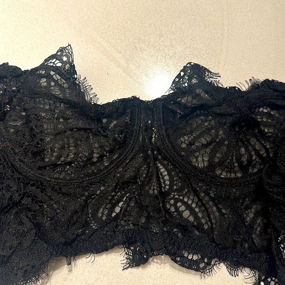 Lingerie Top with cuffed sleeve -NWT and Never Worn